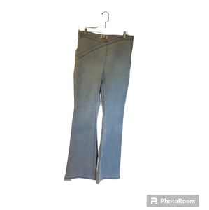 free people we the free light wash faded boot cut side zipper jeans womens 31